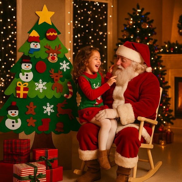 FELTPINETREE - copii decorand bradul