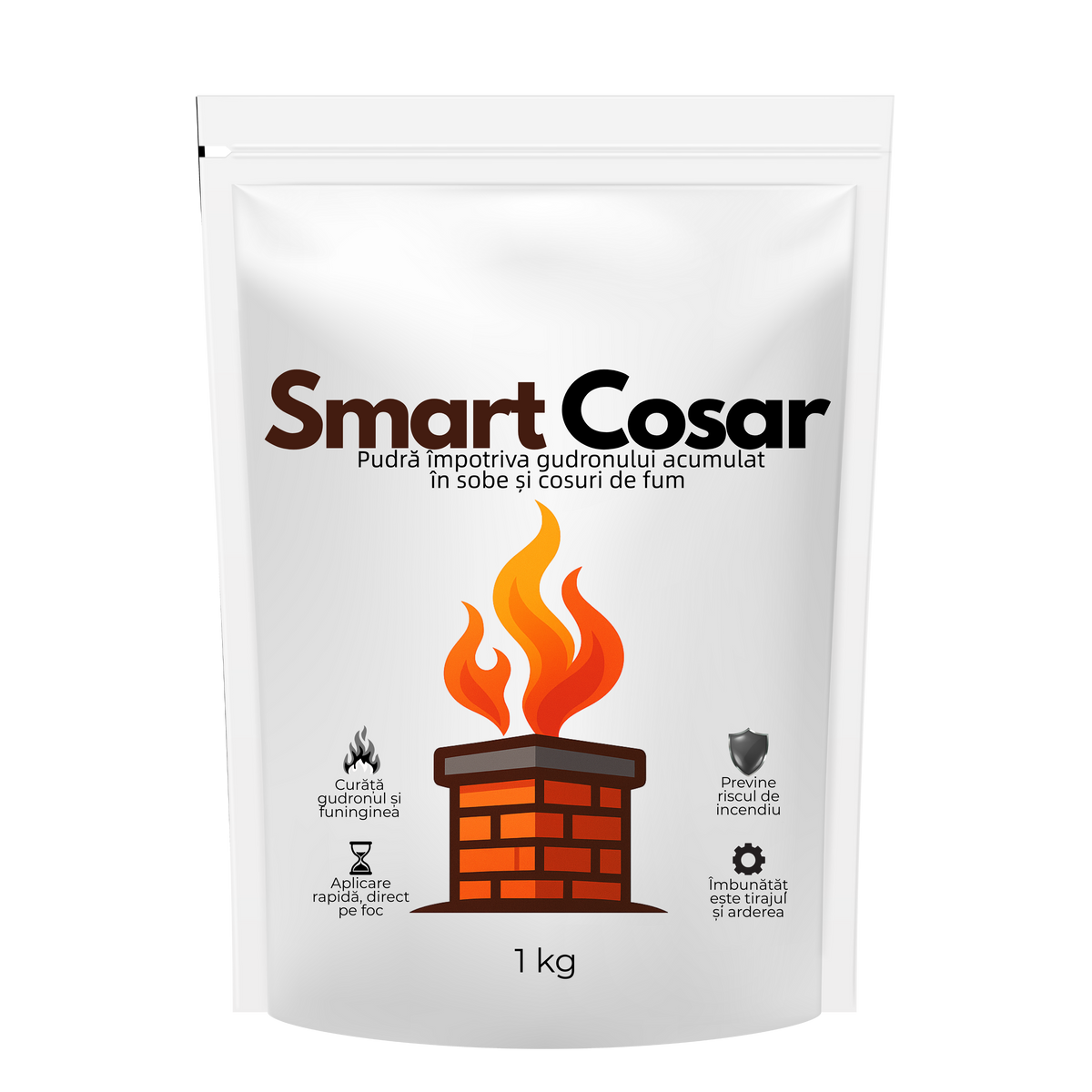 Smart Cosar - pudra anti-funingine pentru sobe si cosuri de fum, 1 kg
