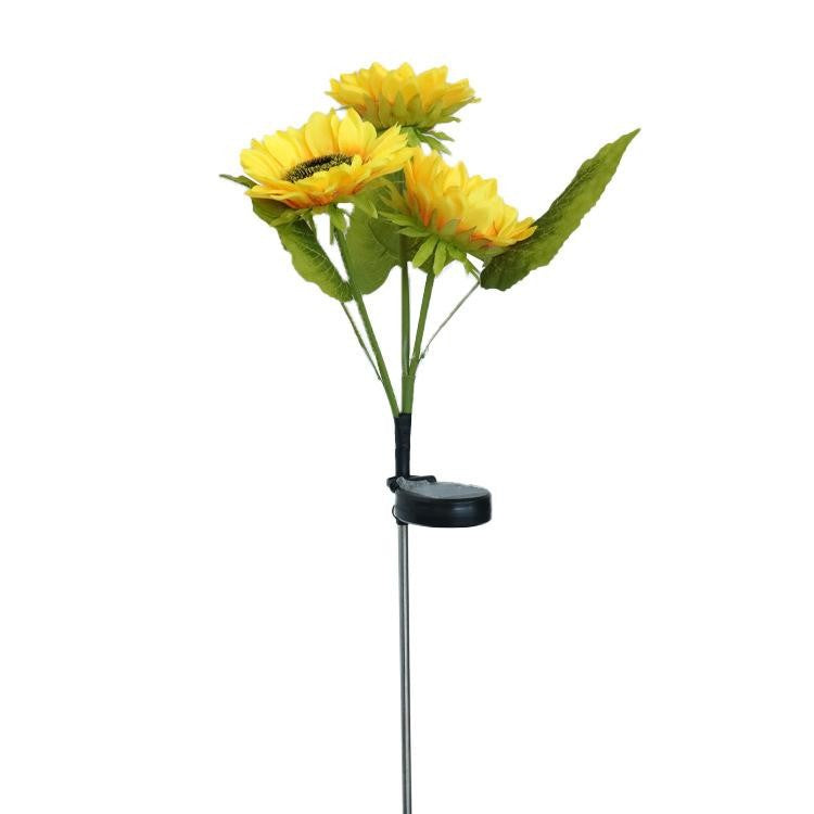Lampa solara floarea soarelui cu 3 flori